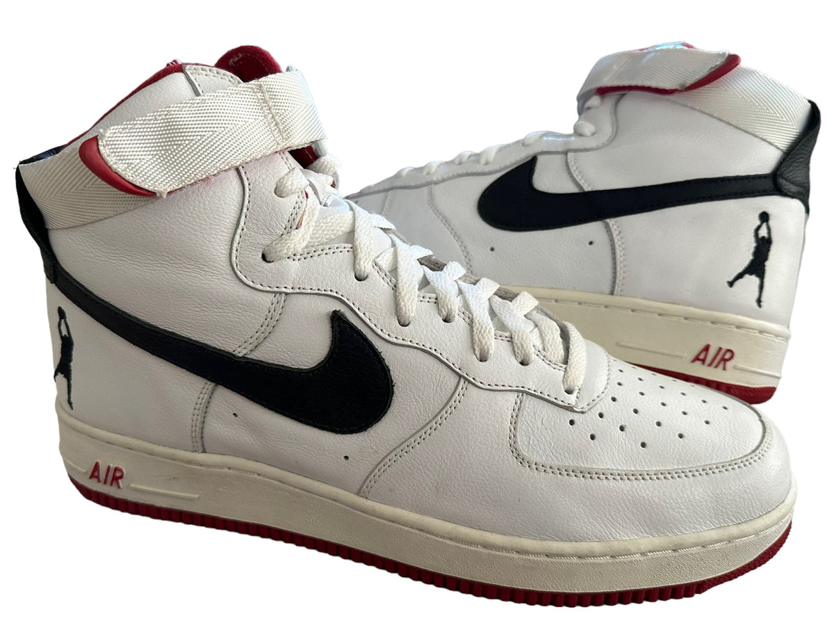 air force 1 red and white high