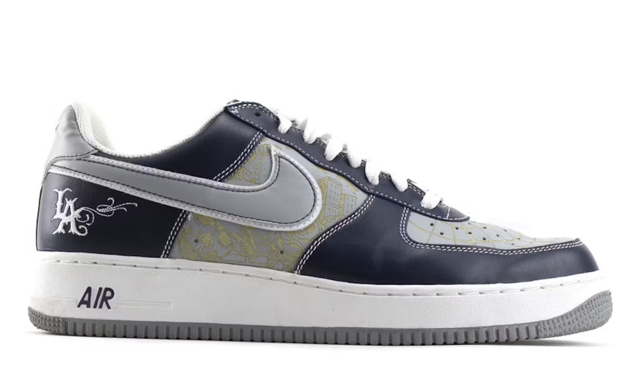 Nike Air Force 1 Mr Cartoon Blue Tattoo (Spiderweb)