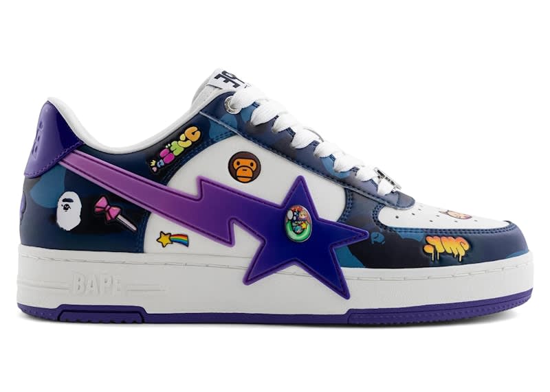 A Bathing Ape Bape Sta Mr. KaiKai Kiki White Purple