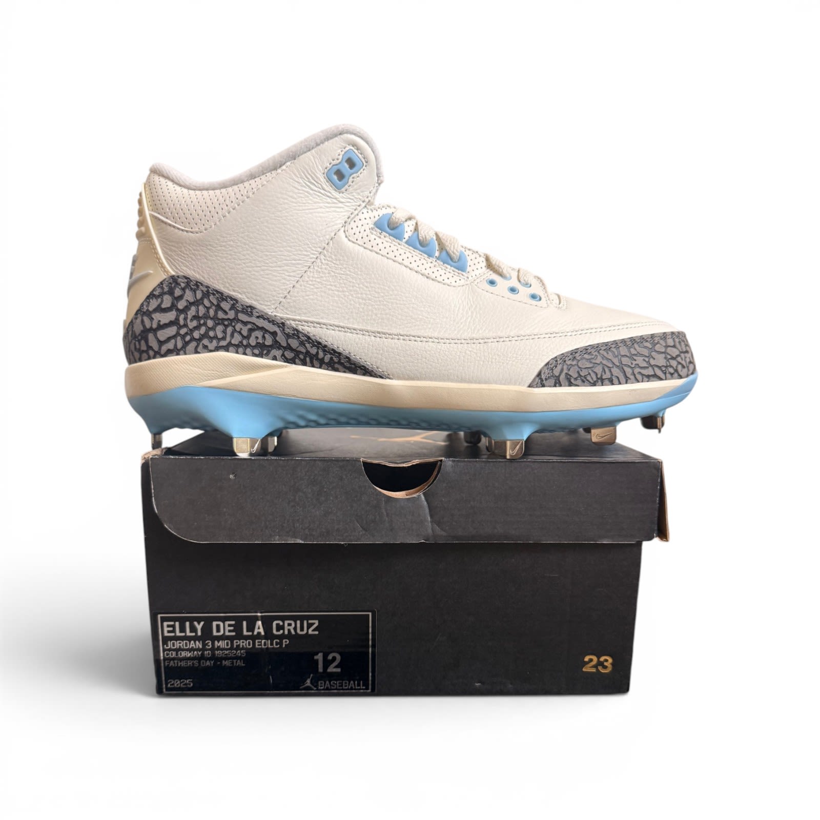 Jordan 3 Metal Elly De La Cruz Father Day Cleats