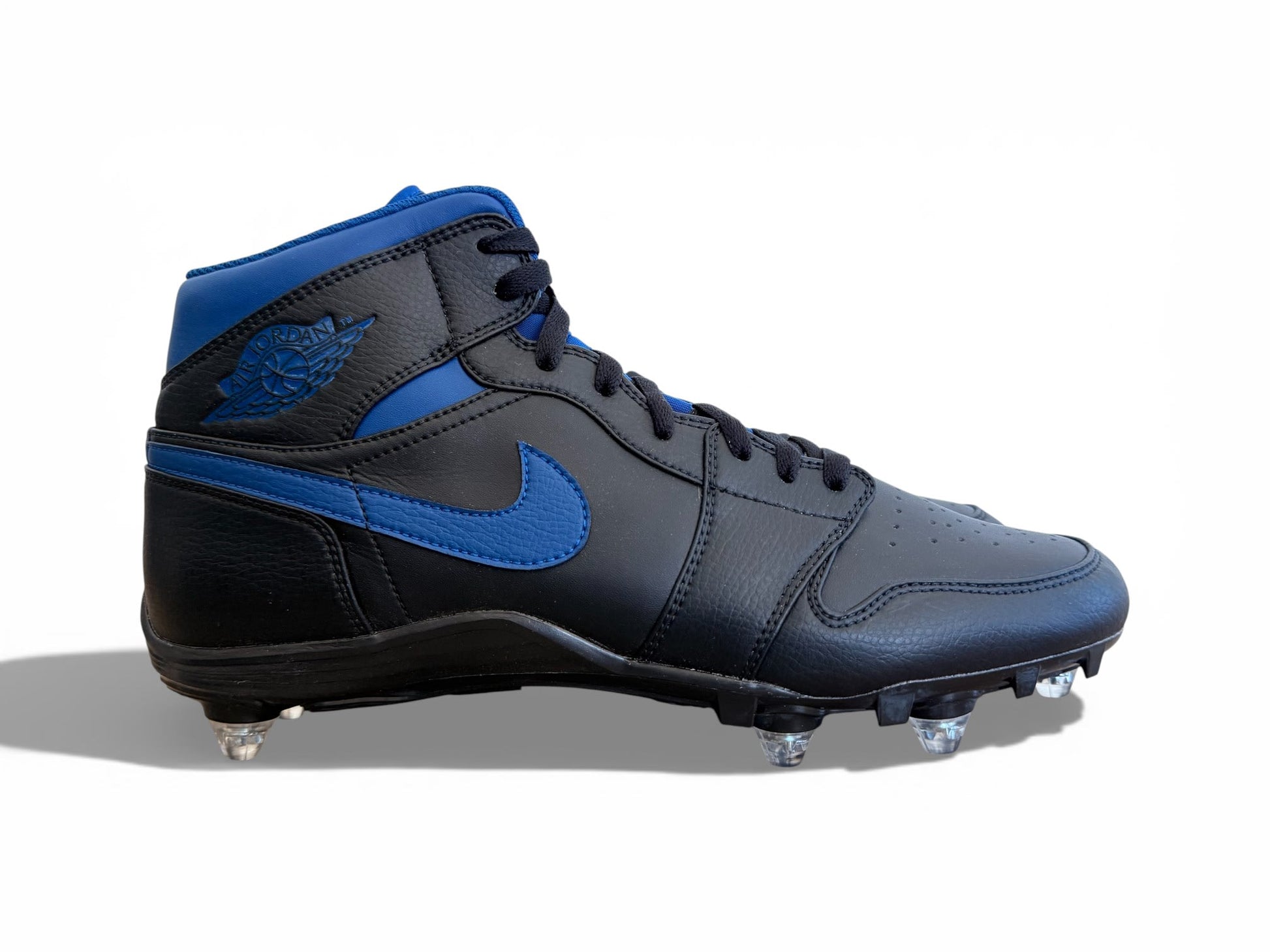 Jordan 1 TD Mid Detachable Cleats Black/Blue