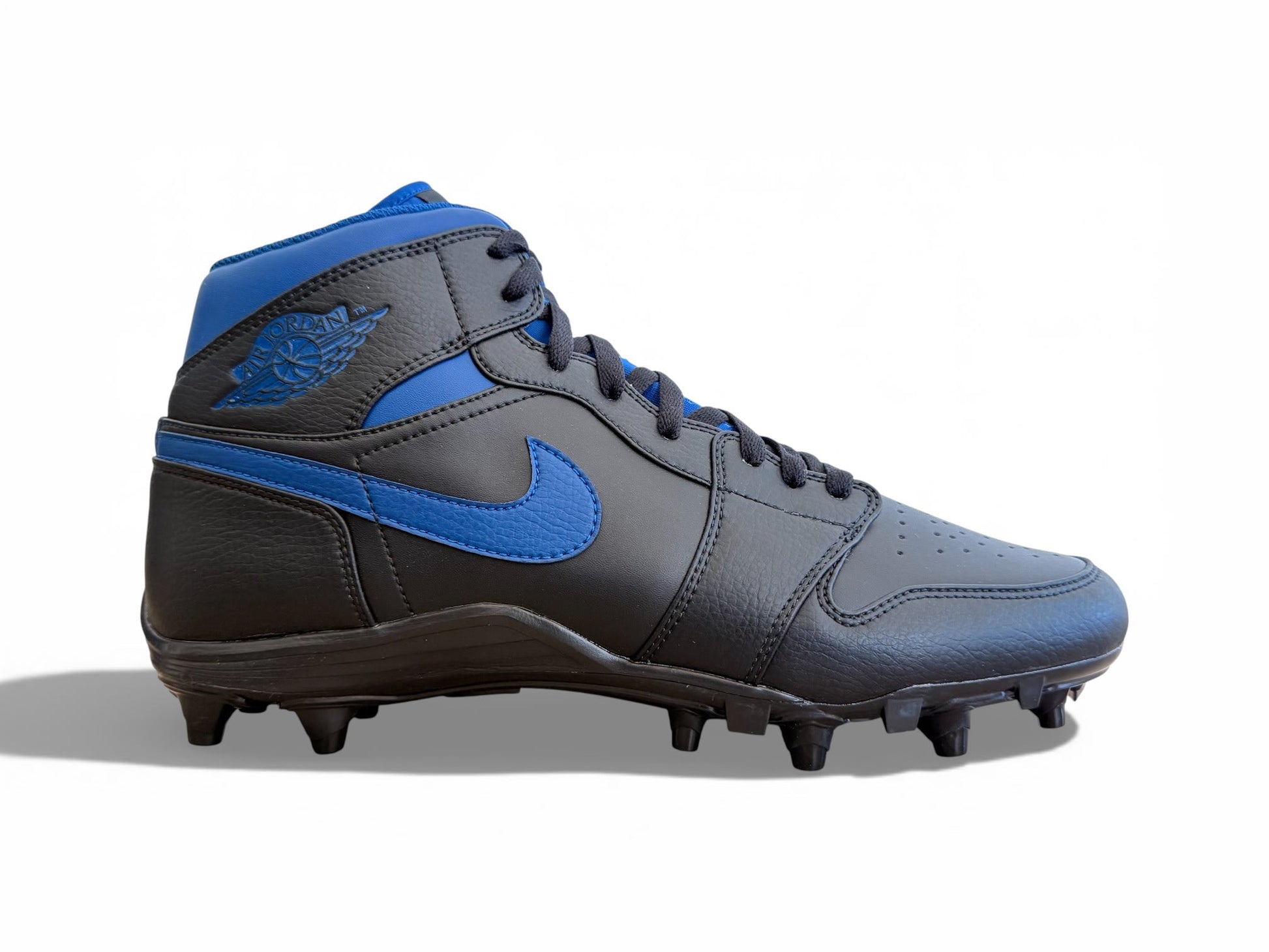 Jordan 1 TD Mid Molded Cleats Black/Blue