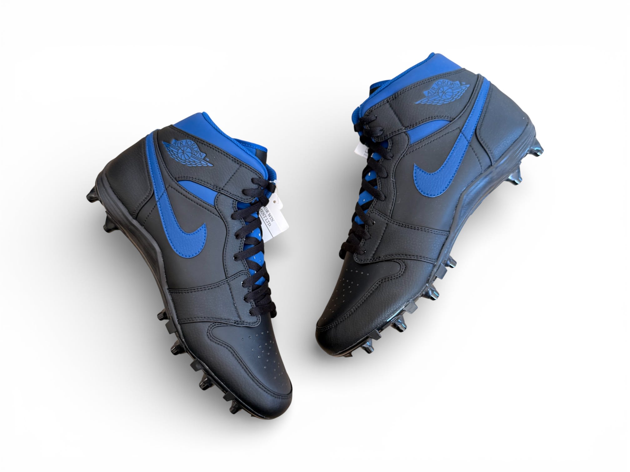 Jordan 1 TD Mid Molded Cleats Black/Blue