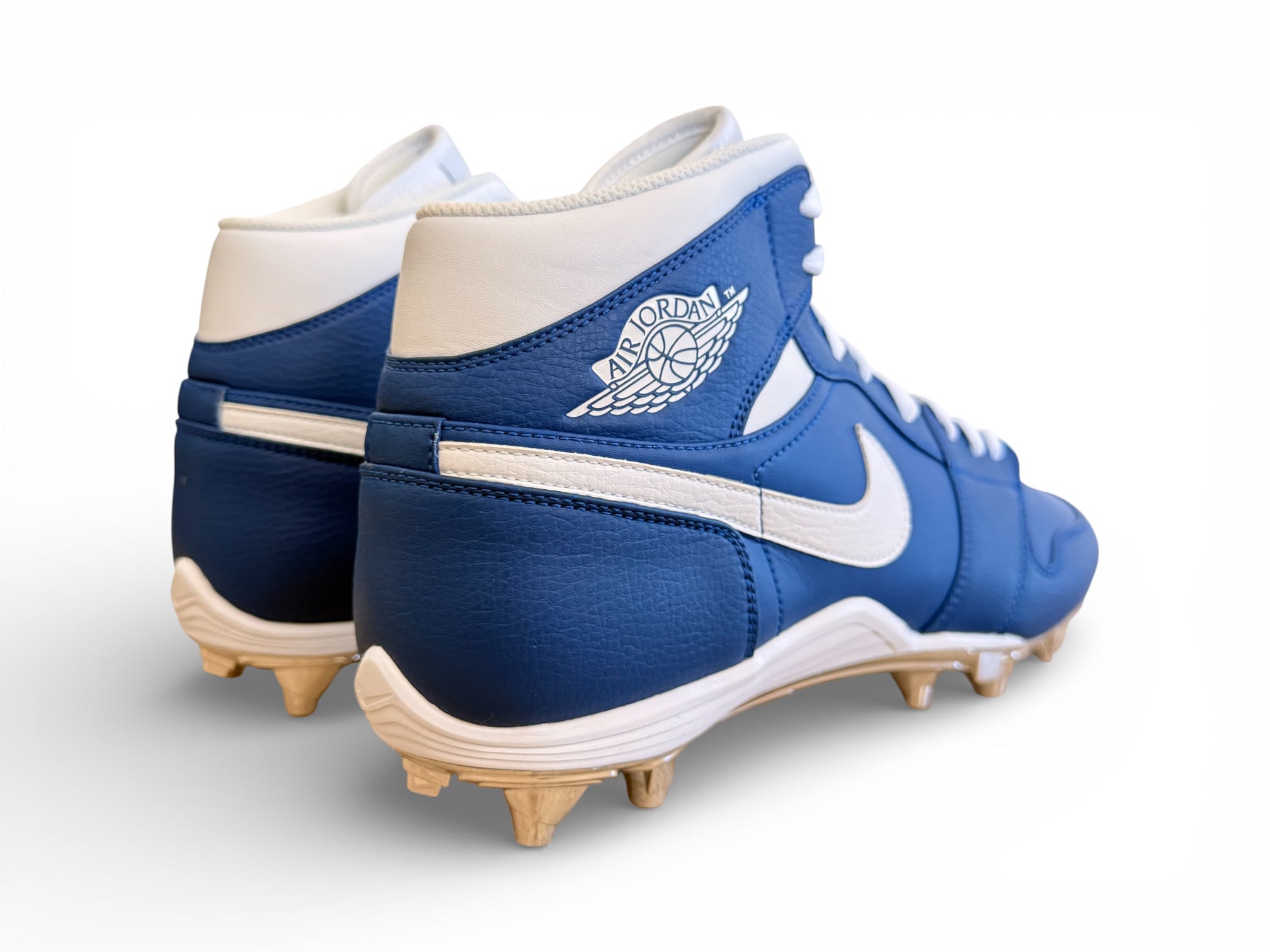 Jordan 1 TD Mid Molded Cleats Blue/White