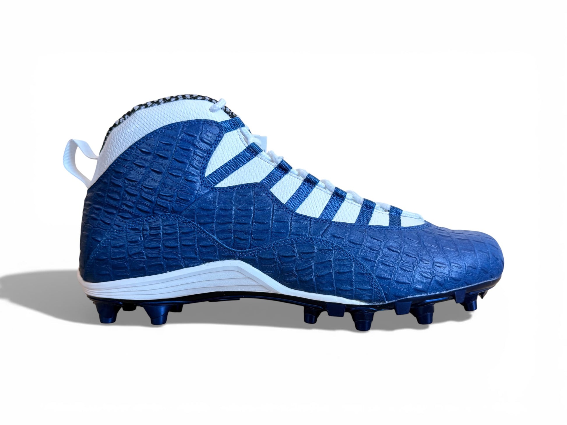 Jordan 10 Alpha Molded Cleats Blue/White