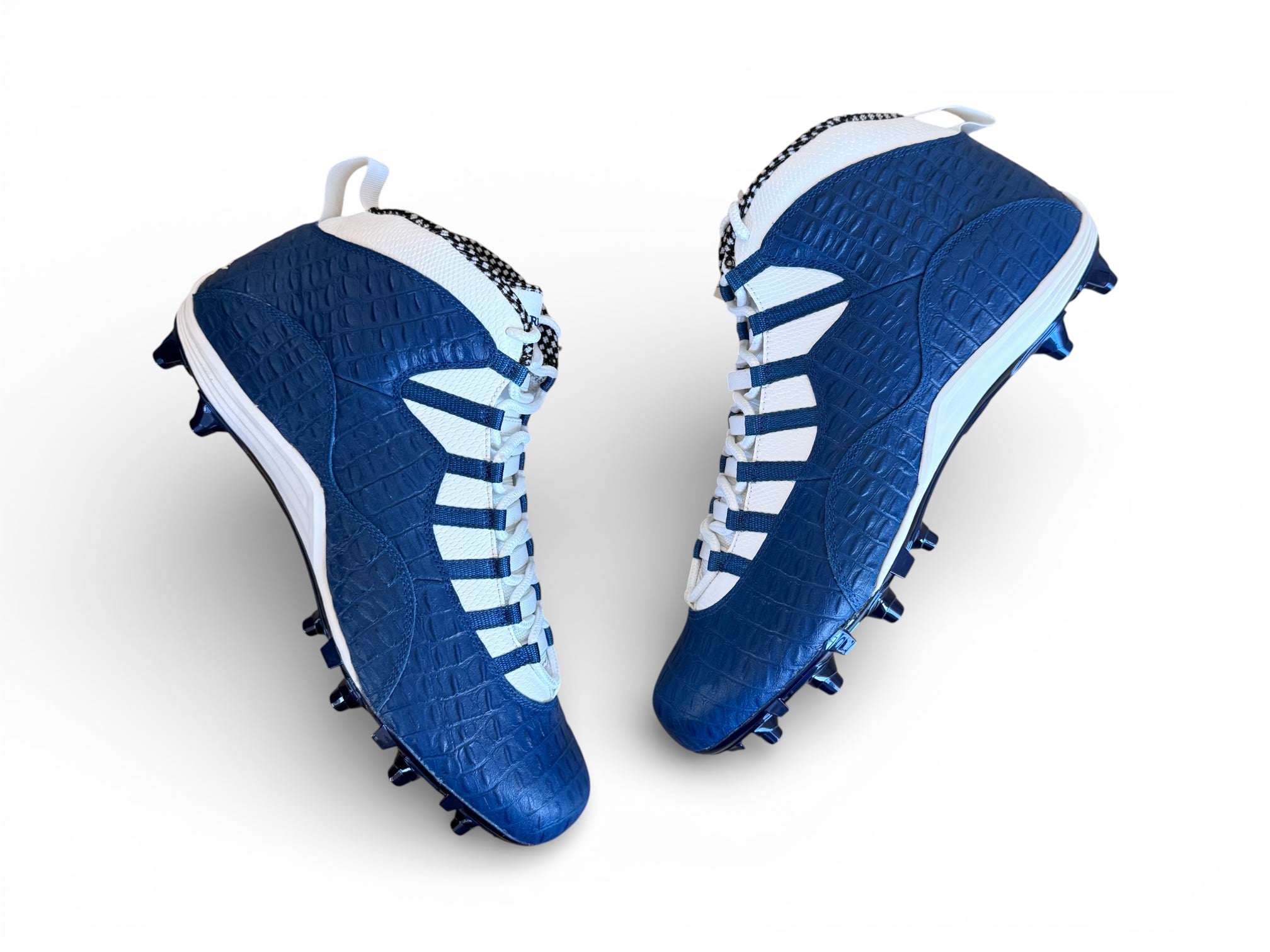 Jordan 10 Alpha Molded Cleats Blue/White