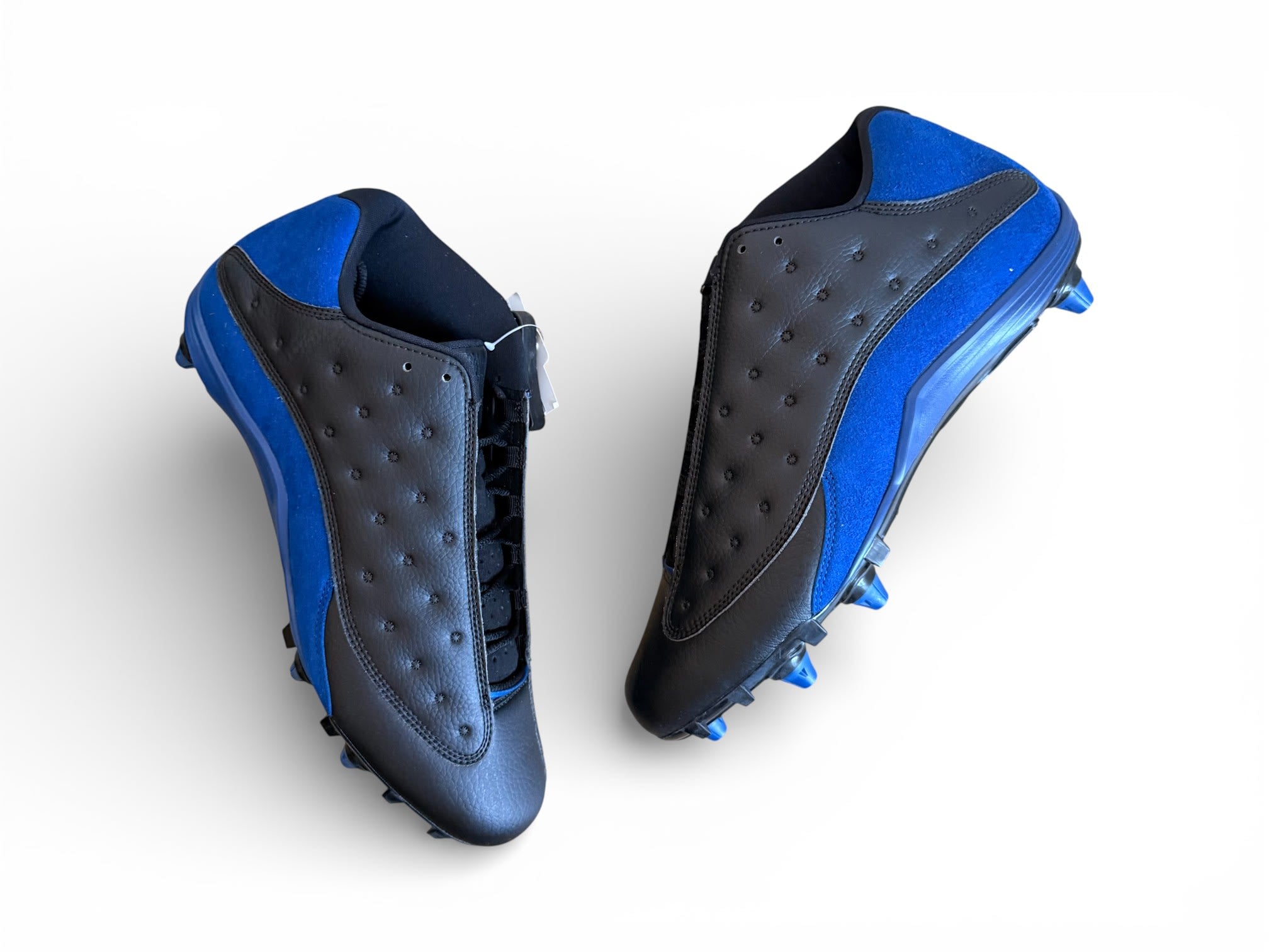 Jordan 13 Low Detachable Cleats Black/Blue