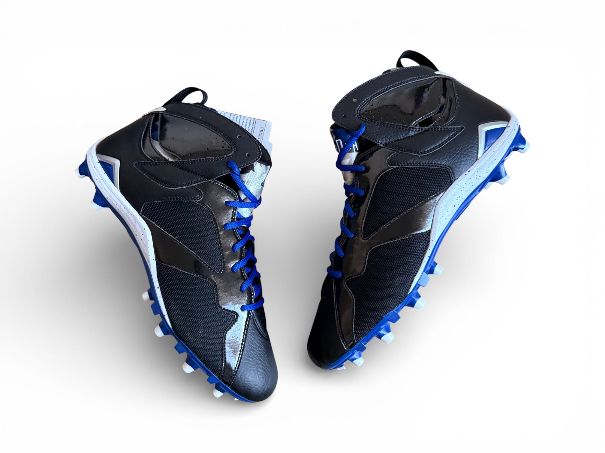 Jordan 7 Molded Cleats Black/Rush Blue-White