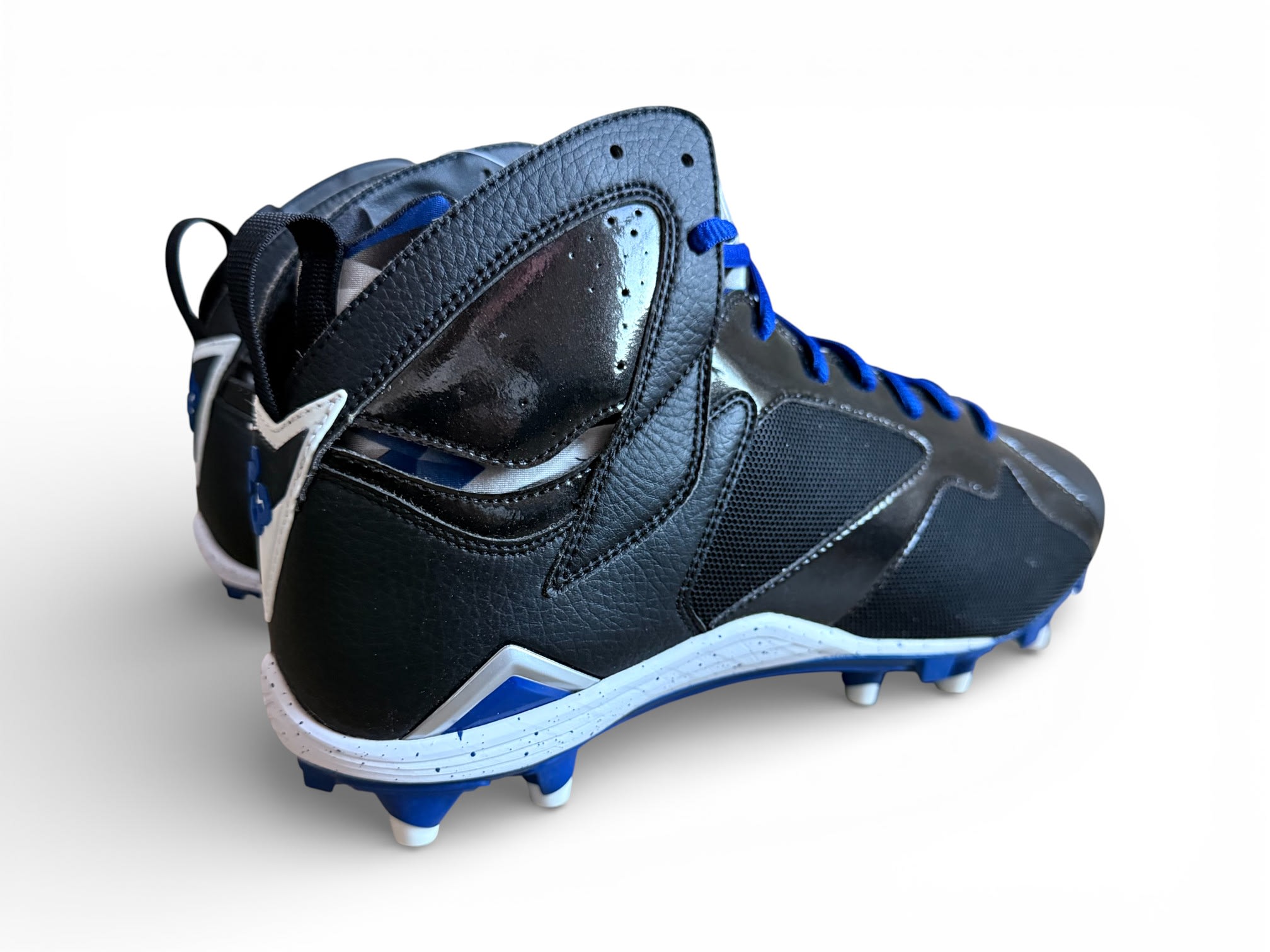 Jordan 7 Molded Cleats Black/Rush Blue-White