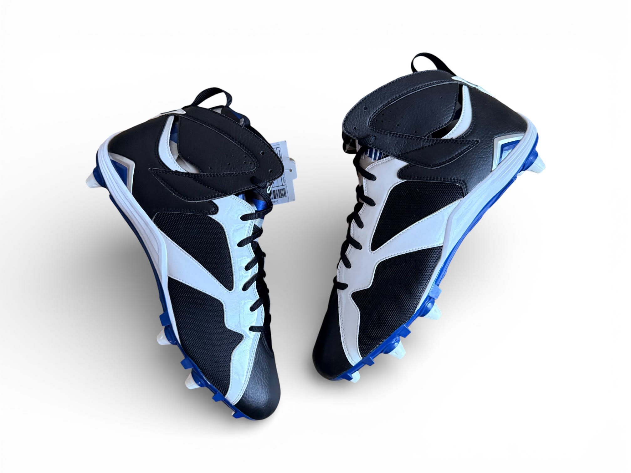 Jordan 7 Detachable Cleats Black/White-Rush Blue