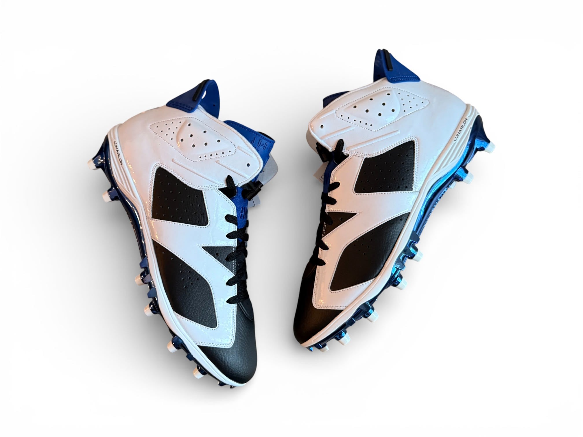 Jordan 6 Molded Cleats White/Black-Rush Blue