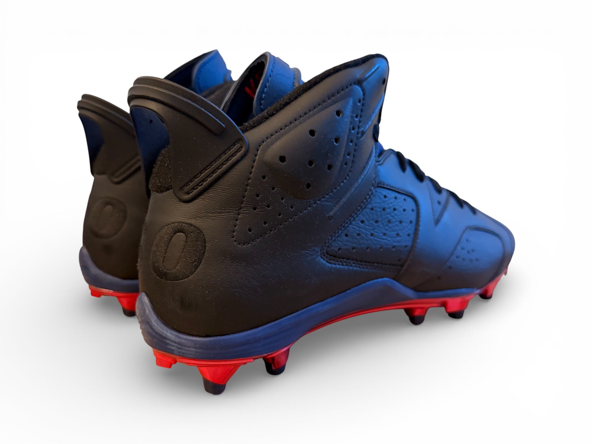 Jordan 6 Molded Cleats Black/Blue-Red Custom