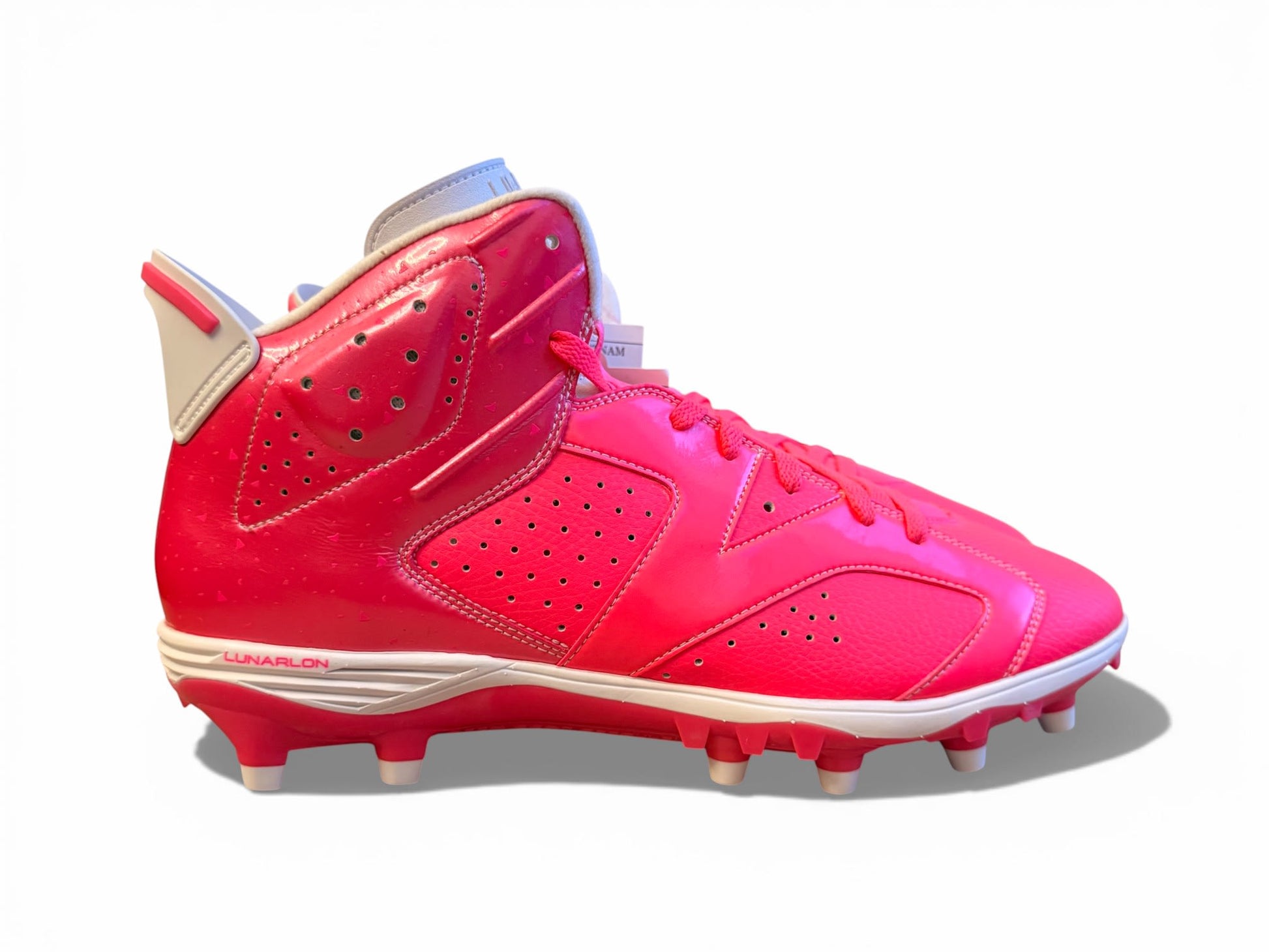 Jordan 6 Molded Cleats BCA Vivid Pink/White