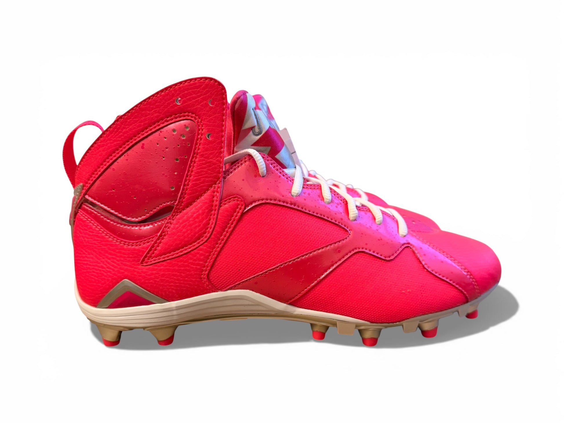 Jordan 7 Molded Cleats BCA Hyper Pink/White