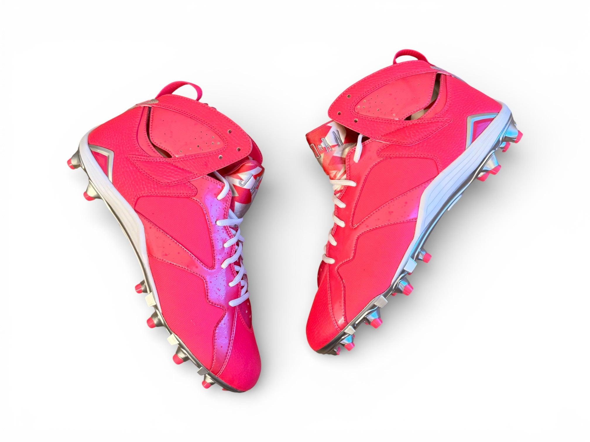 Jordan 7 Molded Cleats BCA Hyper Pink/White
