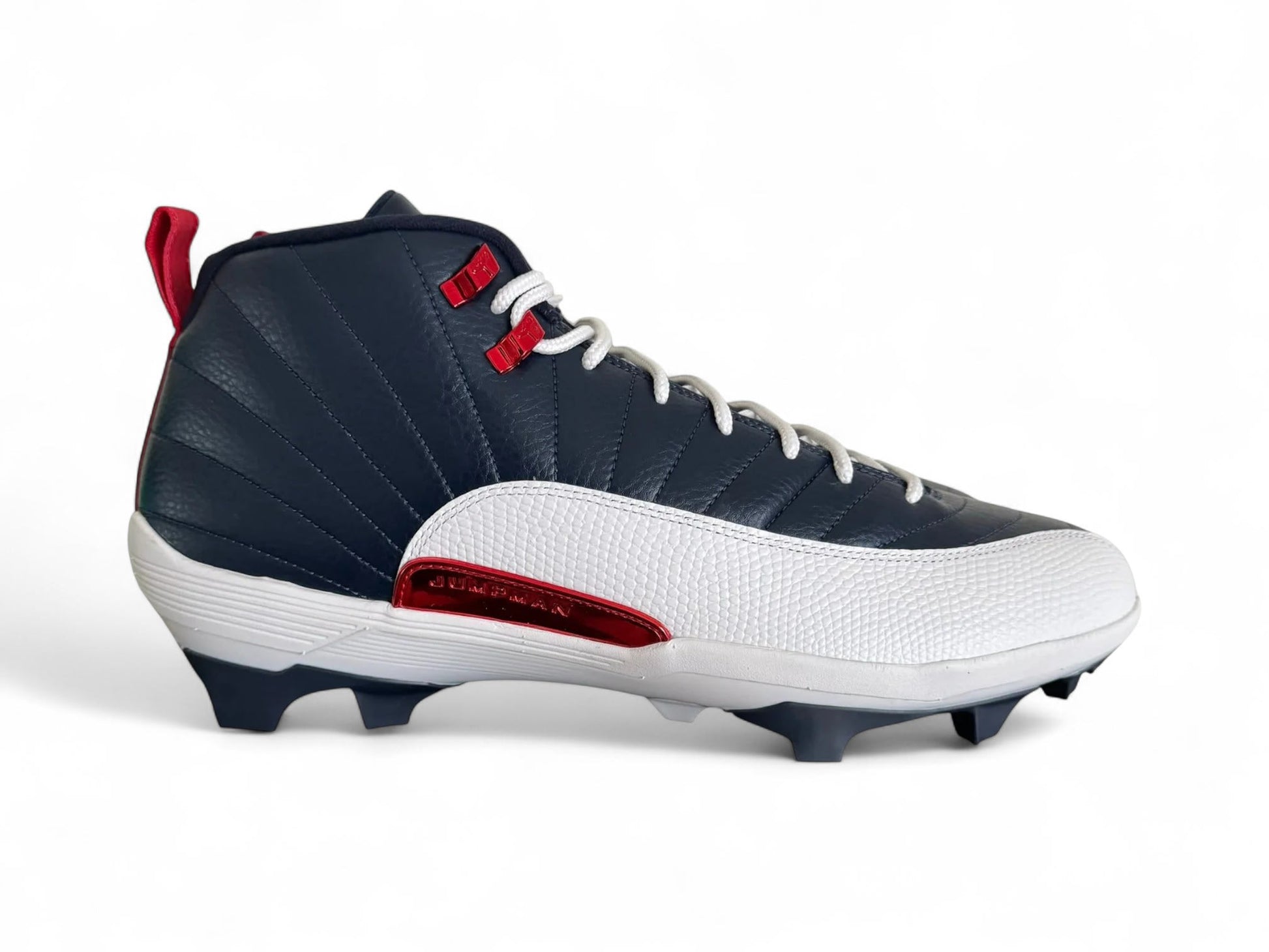 Jordan 12 Force Savage 3 PE Cleats - Howard Bisons - Navy/White