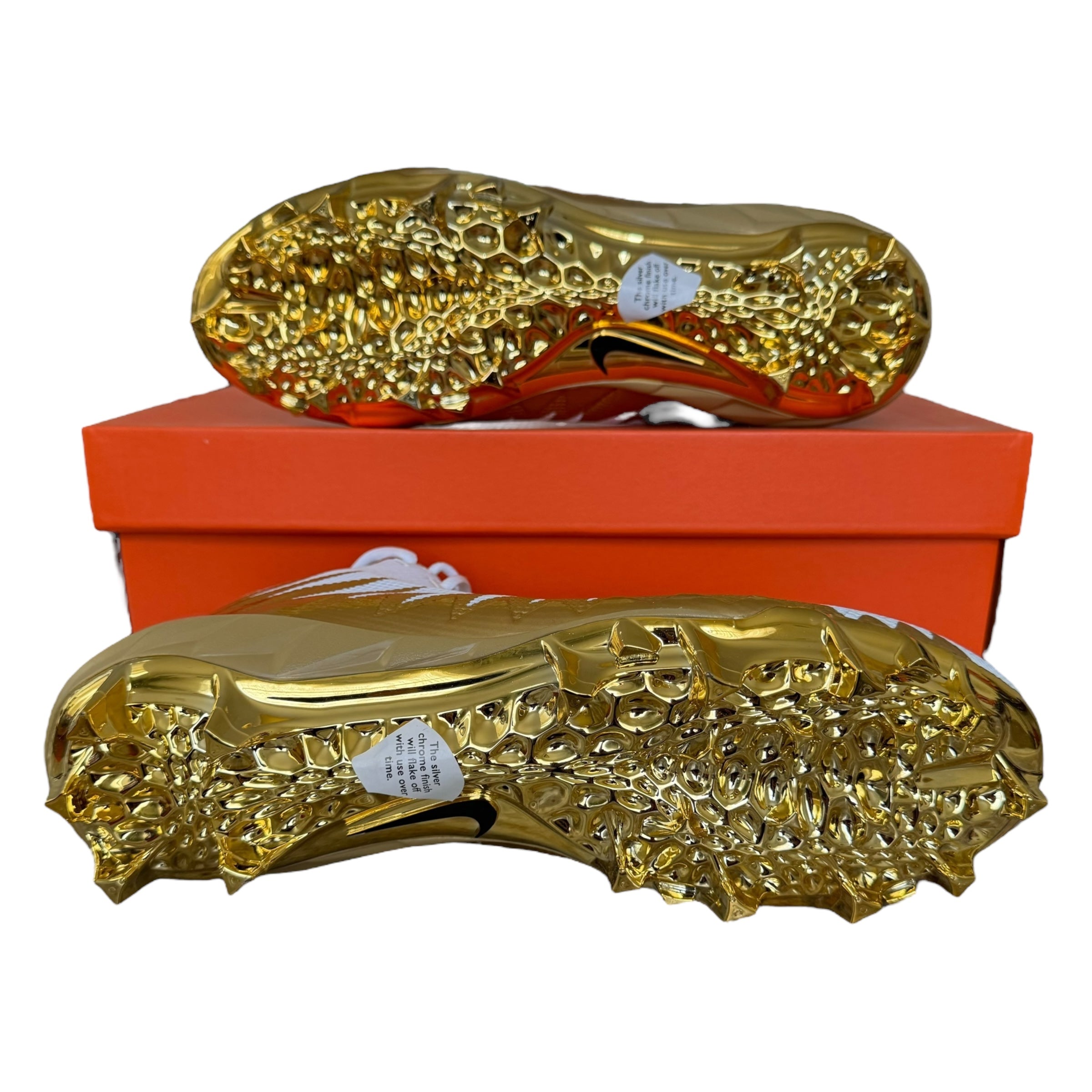 Nike Alpha Menace Pro Mid Cleats White/Gold