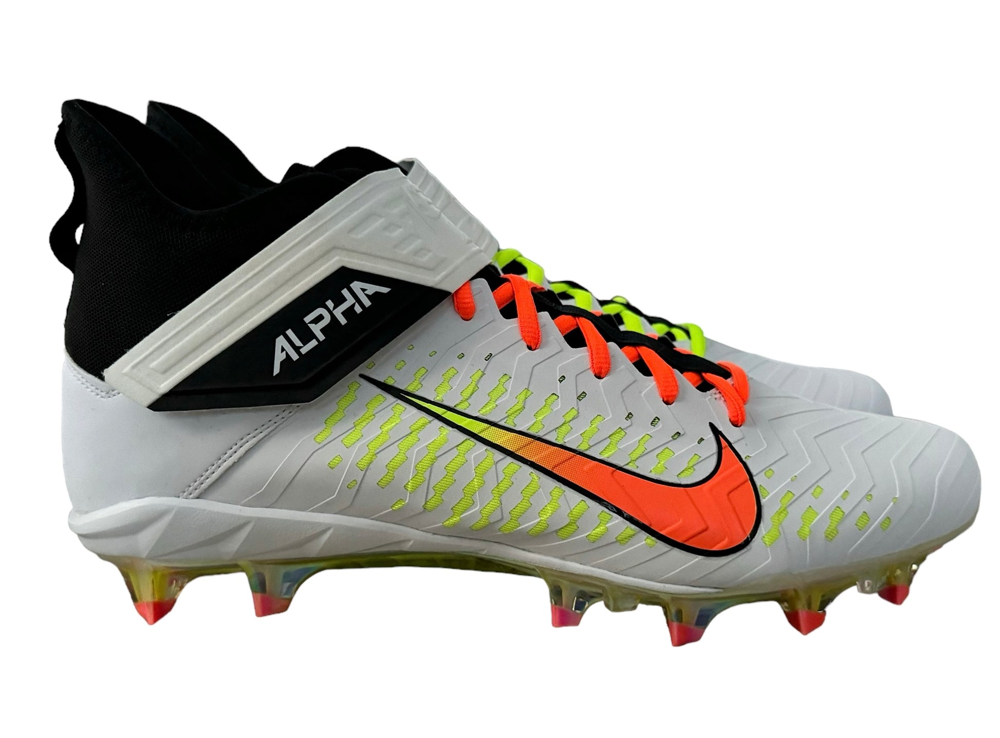 Nike Alpha Menace Pro 2 Wide Cleats White/Crimson